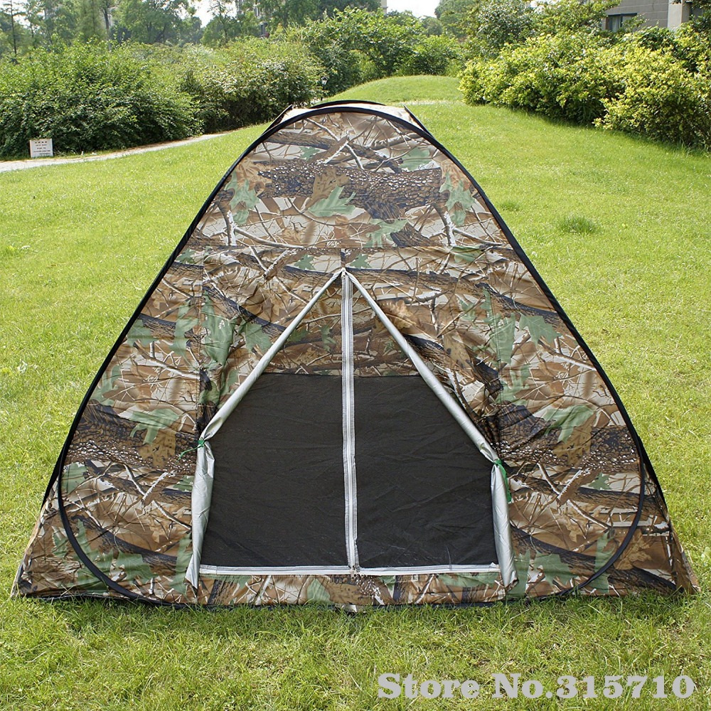 Cheap Goat Tents Camouflage Camping Hiking Easy Setup Instant Pop up Tent Portable carry silver coated anti UV outdoor travel family tent Tents 